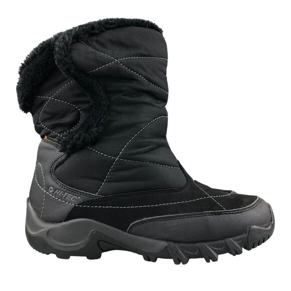 Hi-Tec Women's Size 8 Abisko 200 Black Waterproof Faux Fur Lined Winter Boots - Picture 1 of 16